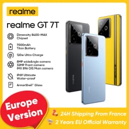 Realme GT 7T 5G 12 + 256/512GB Smartphone, Mediatek Dimension 8400 Max, mAh Battery 120W Bypass Charge, 50 MP Camera, 6.8-inch 120Hz Amole Display, IP68/IP69 Android 15 Mobile Phone