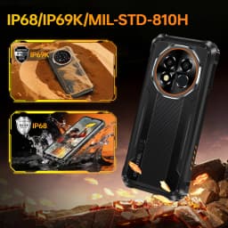OUKITEL G6 Rugged Smartphone Unlocked -16GB+64GB/1TB TF 6.52” HD Display IP68/IP69K Rugged Android16 Phone, 10600mAh Battery 16MP NFC Dual SIM 90Hz Mobile Phone Rugged Phone