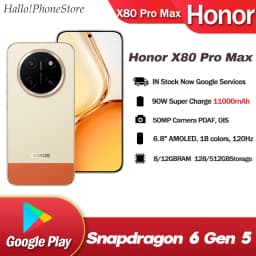 Honor X80 Pro Max 5G Smart Phone Snapdragon 6 Gen 5 11000 mAh 90W Charger Google Play NFC X80 Pro Max