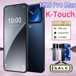 K-Touch M18 Pro Max 7.3 HD Mobile Phones 7800mAh Cell Phone 22GB+2TB Smartphone Android 15 Octa Core Unlocked 5G Dual SIM 16+48MP Camera Cellphones