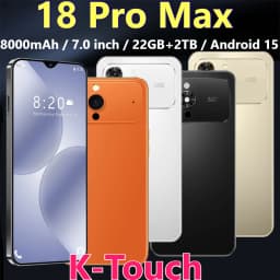 K-Touch Hot 18 Pro Max 7.0Inch Smartphone 22G+2TB Mobile Phones 8000mAh Cell Phone Android 15 Unlocked 5G Dual SIM Card 16MP+48MP Camera Cellphones