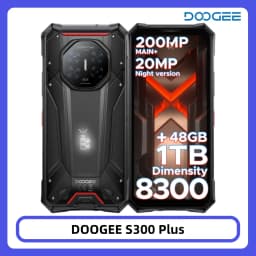 DOOGEE S300 Plus Rugged Phone 48GB+1TB Dimensity 8300 11000mAh Battery 120W 6.78” FHD+120Hz 200MP Camera Android16 Smartphone
