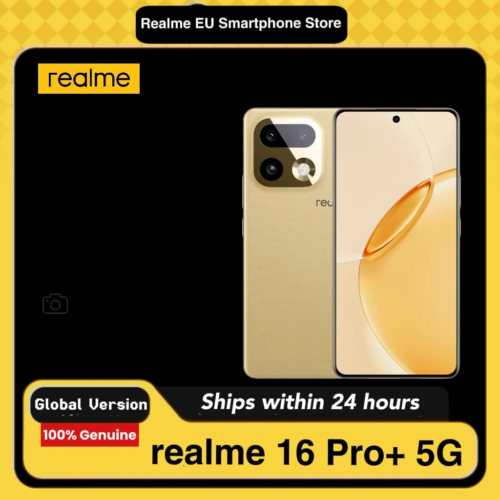 realme 16 Pro Plus 5G Smartphone 8GB + 256GB, 200MP LumaColor Camera + 50MP, Mobile Phone with Snapdragon Processor ® 7 Gen 4, 7000mAh Battery and 45W Charge, 6.8" 144Hz AMOLED Screen Mobile Phones, (without adapter)