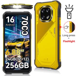 [Shipping From France] Cubot KingKong ES 5 Rugged Smartphone Android 16 Up to 12GB RAM(6+6) 128GB ROM/ 24GB RAM(12+12) 256GB ROM 6.88-Inch 120Hz Screen 7000mAh Battery NFC Face Recognition Fingerprint Recognition IP69K 64MP+16MP SCT620 Octa-core Processor