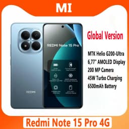 Xiaomi Redmi Note 15 Pro 4G Global Version MTK Helio G200-Ultra 6.77'AMOLED Display 200MP Ultimate-Clarity Camera