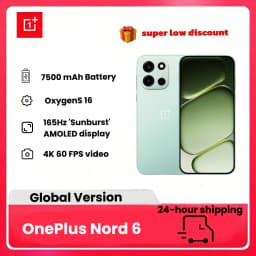 2026 NEW smartphone OnePlus Nord 6 Smartphone, Global Edition,12+512GB,7500mAh Battery,Snapdragon 8 Series,165Hz , 50MP Camera,Without Charger