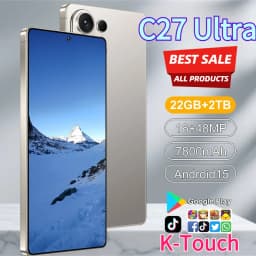 K-Touch New C27 Ultra 7800mAh Mobile Phones 22GB+2TB Cell Phone 7.3 HD Smartphone Android 15 Octa Core Unlock 5G Dual SIM 16+48MP Camera Cellphones