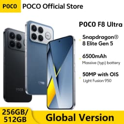 POCO F8 Ultra World Premiere Global Version Smartphone Snapdragon 8 Elite Gen 5 50MP 6.9" 120Hz display 6500mAh battery