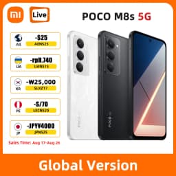 POCO M8s 5G Smartphone Global Version Snapdragon 6s Gen 3 6.9" 144Hz DotDisplay 50MP 7000mAh 33W Fast Chargin NFC
