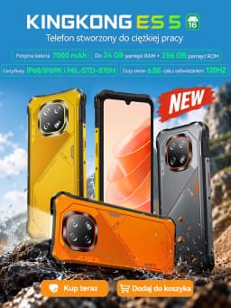 [Ship From Poland]  Cubot KingKong ES 5 Rugged Smartphone Android 16 Up to 12GB RAM(6+6GB) 128GB ROM 6.88'' 120Hz Screen 7000mAh Battery NFC Face Recognition Fingerprint Recognition IP69K 64MP+16MP SCT620 Octa-core