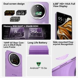 IIIF150 Action A5 Pro 8GB+256GB 5G Smartphone Dual Screen Design 6.8‘’ HD+HAA Display 5100mAh Telephone Portable Android 15