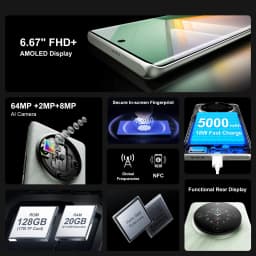 FOSSiBOT S3 PRO,Up to 20 Гб+128 Гб,Android 14,NFC,5000 мАч Battery,6.67" HD+ Display,64MP Camera,4G глобальная версия