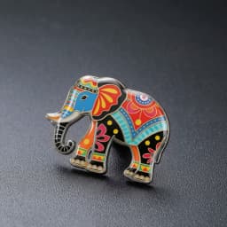 Unift Colorful Elephant Brooch Stainless Steel Elephant Pin for Women and Men Cute Animal Elephant Brooch Jewelry Gift Wholesale