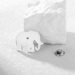 Unift Colorful Elephant Brooch Stainless Steel Elephant Pin for Women and Men Cute Animal Elephant Brooch Jewelry Gift Wholesale