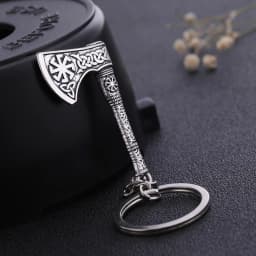 Dreamtimes Viking Axe Pendant Keychain Stainless Steel Men's Celtic Rune Vintage Protector Jewelry Gift Wholesale