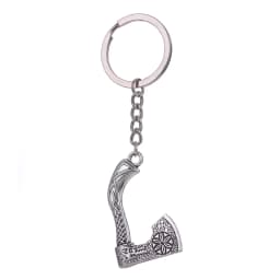 Dreamtimes Viking Axe Pendant Keychain Stainless Steel Men's Celtic Rune Vintage Protector Jewelry Gift Wholesale