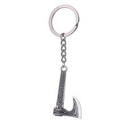 Dreamtimes Viking Axe Pendant Keychain Stainless Steel Men's Celtic Rune Vintage Protector Jewelry Gift Wholesale