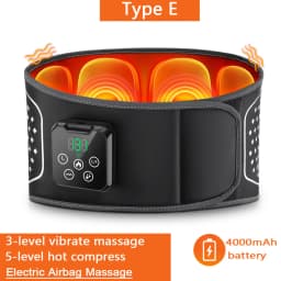 Electric Waist Belt Massage Machine with 3 Levels Vibration And Hot Compress Lumbar Support Brace for Muscle Relaxation