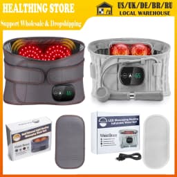 Electric Waist Belt Massage Machine with 3 Levels Vibration And Hot Compress Lumbar Support Brace for Muscle Relaxation