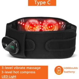 Electric Waist Belt Massage Machine with 3 Levels Vibration And Hot Compress Lumbar Support Brace for Muscle Relaxation