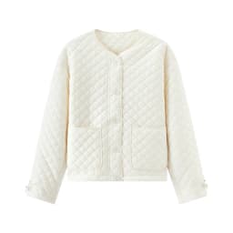 Semir Coats Women Padded Textured Diamond Inner Layer Loose Casual 2025 Winter Drawstring Lightweight Cotton Jackets for Woman