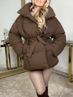 Casual Thick Cotton Coats Women Fashion Solid Full Sleeve Lace Up Loose Short Pocket Jacket Lady New 2026 Winter Commute Outwear