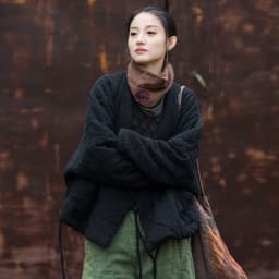 Johnature Winter Chinese Style Parkas For Women Bandage Plus Cotton Coats 2025 Long Sleeve Loose Pockets Vintage Cotton Parkas