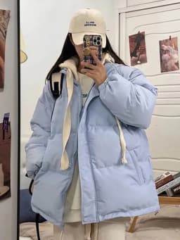 Winter Short Jacket Woman Parkas 2025 Thick Warm Spliced Hooded Parka Oversized Korean Fashion Loose Cotton Padded Outerwear