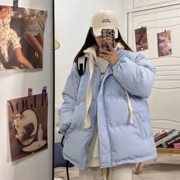 Winter Short Jacket Woman Parkas 2025 Thick Warm Spliced Hooded Parka Oversized Korean Fashion Loose Cotton Padded Outerwear