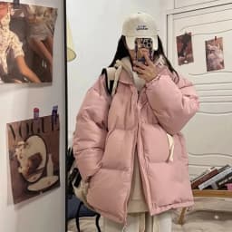Winter Short Jacket Woman Parkas 2025 Thick Warm Spliced Hooded Parka Oversized Korean Fashion Loose Cotton Padded Outerwear