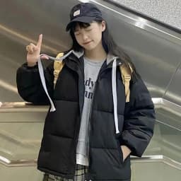 Winter Short Jacket Woman Parkas 2025 Thick Warm Spliced Hooded Parka Oversized Korean Fashion Loose Cotton Padded Outerwear
