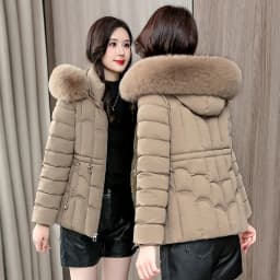 Winter 2026 New Down Jacket Women Parkas Fashion High-Quality Warm Cotton Padded Coat Ladies Short Overcoat Hooded Overwear Tops