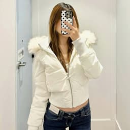 Neploe Fur Collar Hoody Slim Waist Bread Parkas Fashion Premium Elegant Warm Women Clothing Lovely Zip Patchwork Casual Coats