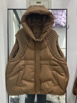LANMREM Winter Versatile Dowm Vest For Women Hooded Knitted Sleeveless Spliced Solid Color Coat Casual 2024 New Clothing 2VV302