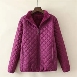 Mid Aged Elderly Mothers' Autumn New Plush Fleece Jackets, Women Winter Cotton Jackets Old Ladies' Grandmother's Cotton Jackets