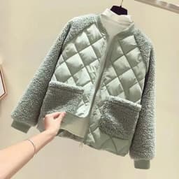 Women's Winter Parka 2025 New Imitation Lamb Hair Elegant Loose Ladies Coat Fashion Splicing Short Comfortable Female Jacket