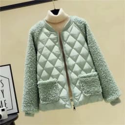 Women's Winter Parka 2025 New Imitation Lamb Hair Elegant Loose Ladies Coat Fashion Splicing Short Comfortable Female Jacket