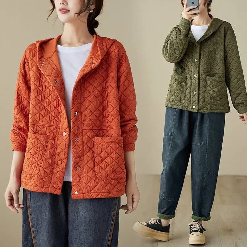 Johnature Casual Splicing Long Sleeves Pocket Baseball Uniforms 2025 Autumn And Winter Woman New Korean Loose Cotton Clothing