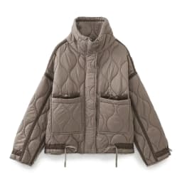 2027 Autumn Winter Women's Vintage Quilted Army Green Padded Coats Lady Elegant Drawstring High Neck Pockets Cotton Jacket Parka