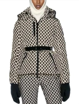 Women's Winter Hooded High Waist Padded Sport Parkas Coats with Belt Female Elegant Thick Warm Pockets Windproof Skiing Jackets
