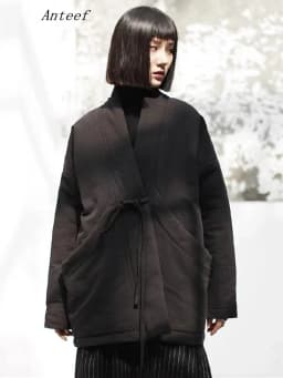Autumn Winter black Cotton Padded oversized vintage Loose Casual Jackets for Women Coats 2026 clothes woman jacket coat
