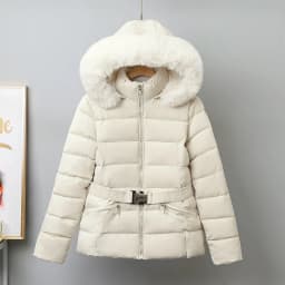 Winter Thickened Slim Cotton Jacket 2025 New Fashion Fur Collar down Cotton Coat Women's Short Style Warmth Comfortable Coat