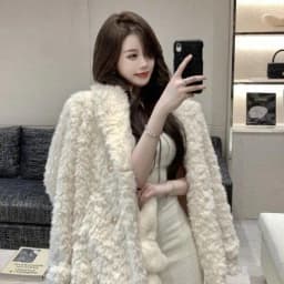 Women's Loose Lamb Fur Jacket Plush Faux Fur Coat Street Style Outerwear Winter Warm Casual Fashion plus Size Coat