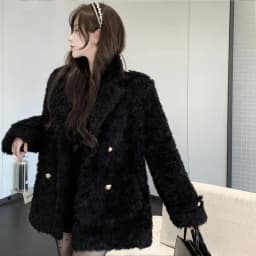 Women's Loose Lamb Fur Jacket Plush Faux Fur Coat Street Style Outerwear Winter Warm Casual Fashion plus Size Coat