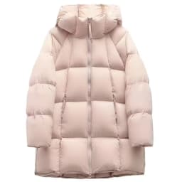 Clouds in the Long New 2026 Winter Cotton Jacket Hooded Thickened Cotton Clothes for Small Stature People Commute Style