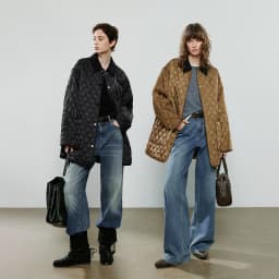 TOYOUTH Women Cotton Jacket 2025 Winter New Luxury Retro Diamond Grid Workwear Large Pocket Mid Length Jacket Brown