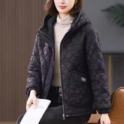 New 2025 Middle-aged Mother Loose Casual Women's Winter Parka Coat Comfortable Long Sleeve High-end Ladies Down Cotton Jacket
