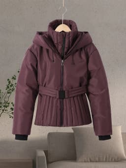 Ski Parkas Coat Jacket Women Zipper Belts Thicken 2025 Winter Skiing Cotton Lapel Snow Female Skiwear Outdoor Street Outwear Top