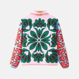Autumn 2025 Women's Casual Fashion Warm Printing Outerwear Long Sleeve Straight Cut Commute Style Single Button Cotton Jacket