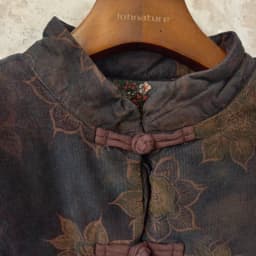 Johnature Women Vintage Cotton Parkas Stand Long Sleeve Button Coats Print Floral 2025 Autumn New Pockets Warm Soft Parkas